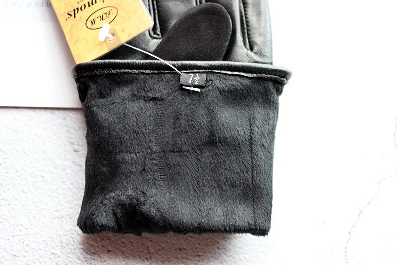 Women's Leather Gloves Touch Screen Sheepskin Fashionable Zipper New Autumn and Winter Warm Motorcycle Riding Gloves
