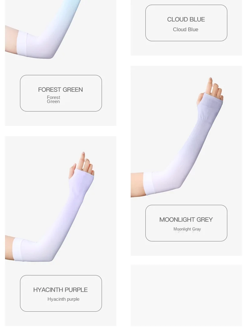 Summer Anti Eltraviolet Ice Sleeve Driving Sunscreen Gloves Women Ice Silk Sleeve Men Arm Sleeve