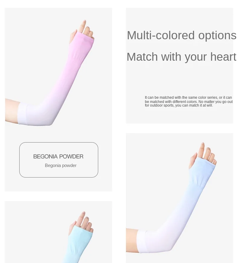 Summer Anti Eltraviolet Ice Sleeve Driving Sunscreen Gloves Women Ice Silk Sleeve Men Arm Sleeve