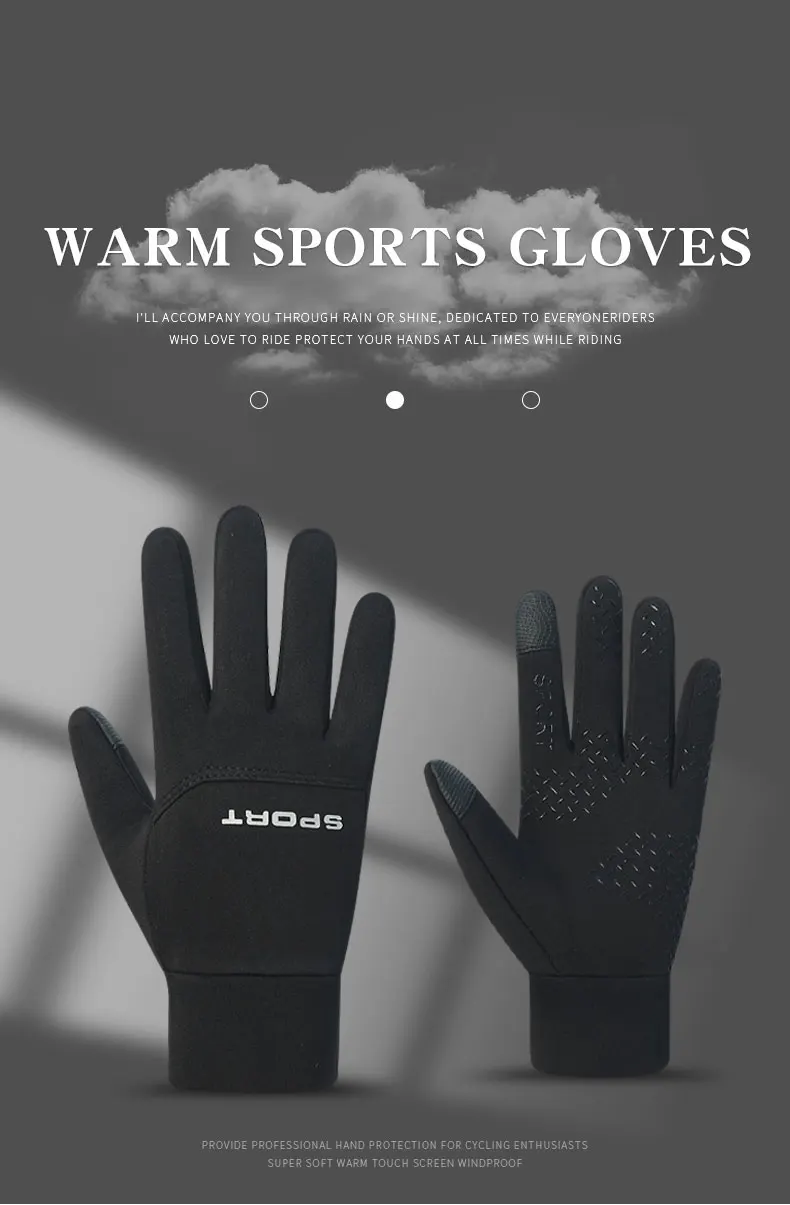 Football Gloves Waterproof Thermal Grip Outfield Cycling Player Bicycle Field Bike Sports Sports Outdoor guantes moto
