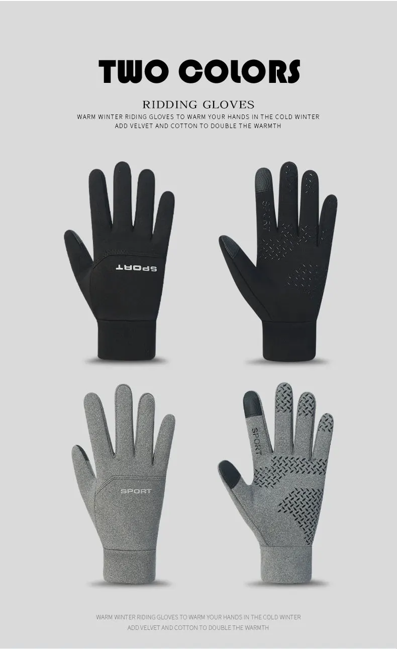 Football Gloves Waterproof Thermal Grip Outfield Cycling Player Bicycle Field Bike Sports Sports Outdoor guantes moto