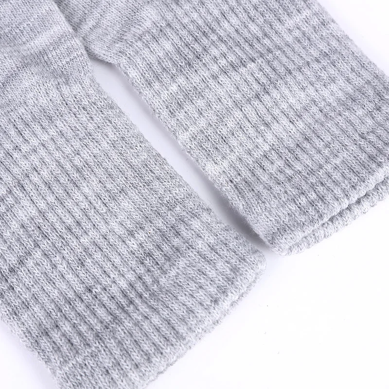 Winter Half Finger Fingerless Gloves Unisex Outdoor Mittens Women Men Warm Knit Wrist Gloves Elastic Comfort Workout Sports