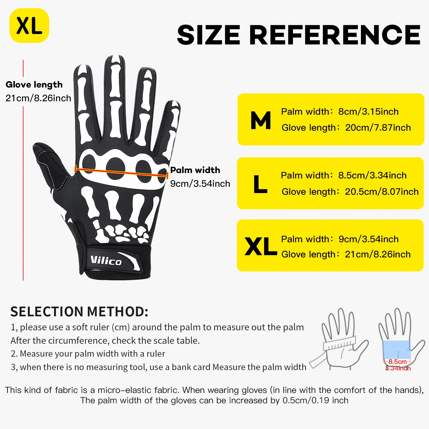 Riding Gloves Road Bikes Shock-Absorbing Anti Slip Wear-Resistant Touch Screen Sports Mountain Bike Gloves Halloween Gift Gloves