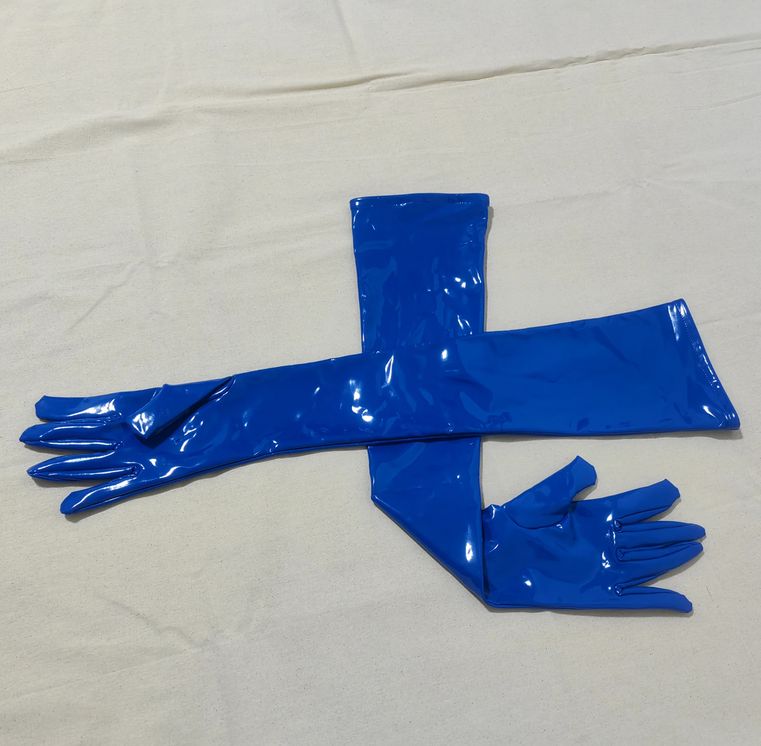 S-XXL Anti Slip Wet Look PVC Long Gloves Shiny PU Leather Guanlets Cosplay Performance Mitten Eldiven Mittens Handschuhe Gantlet