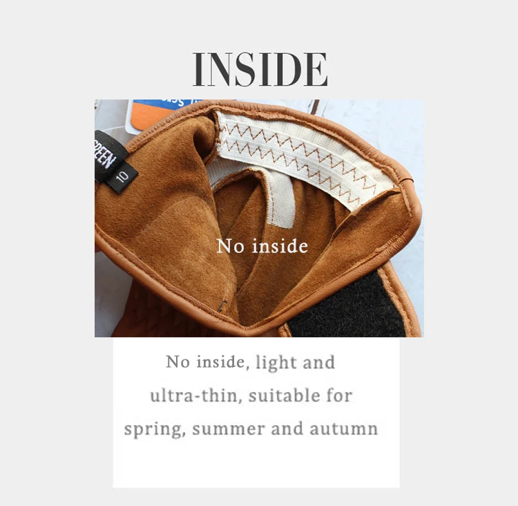 Spring New Men's and Women's Sheepskin Gloves Touch Screen Single Thin Leather Gloves Sports Golf Driver Driving Gloves