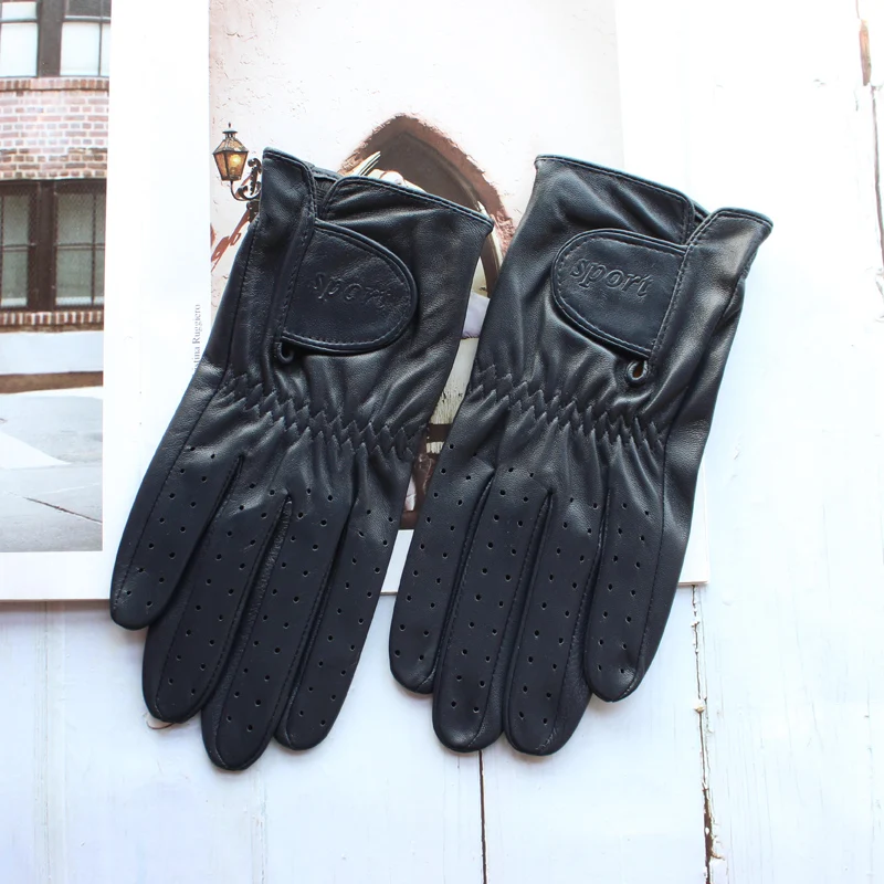 Spring New Men's and Women's Sheepskin Gloves Touch Screen Single Thin Leather Gloves Sports Golf Driver Driving Gloves