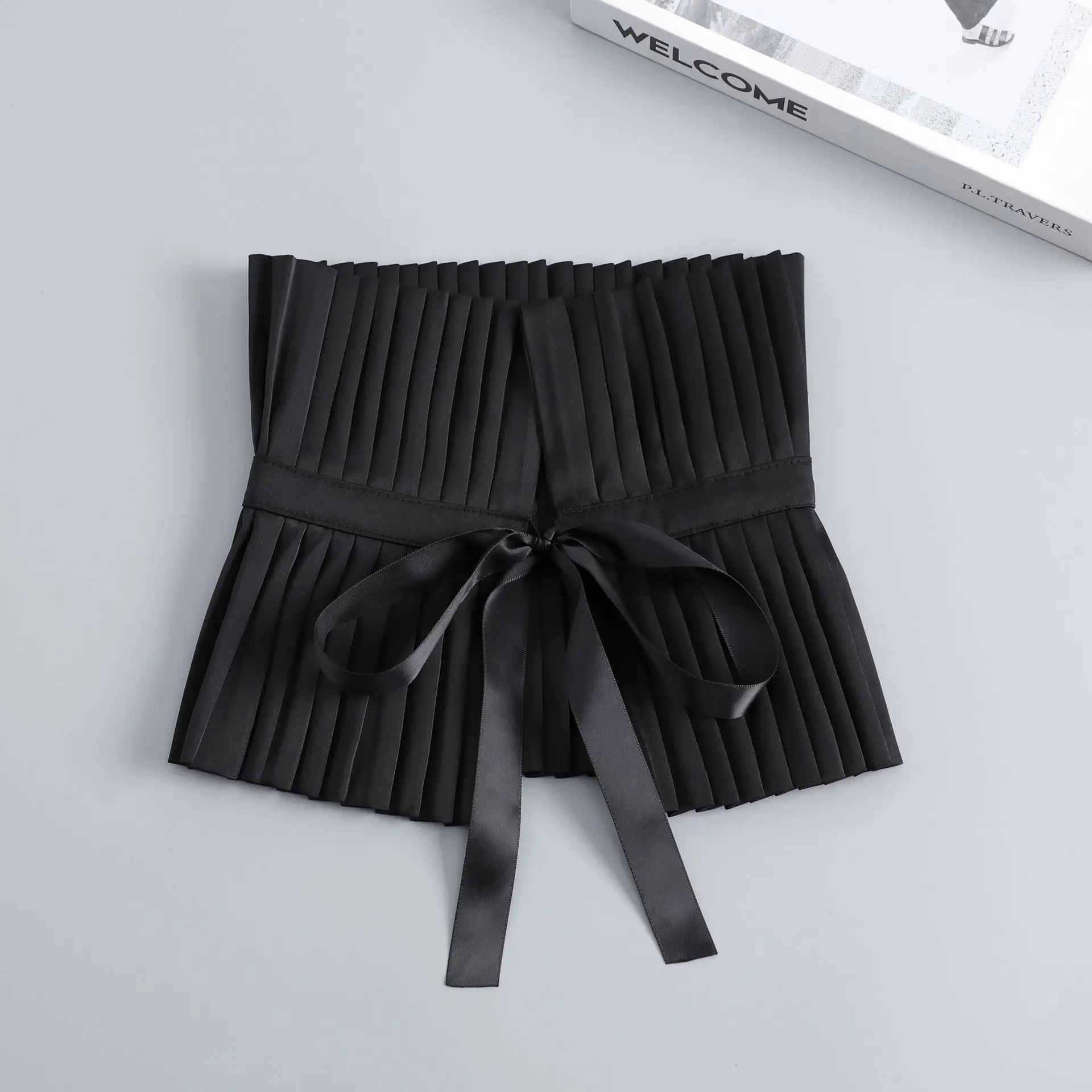 Women Black Cuffs Collar Set Detachable Fake Sleeves Cosplay Costume Accessories Dress Sweater Cuffs Collar Sewing Accessories