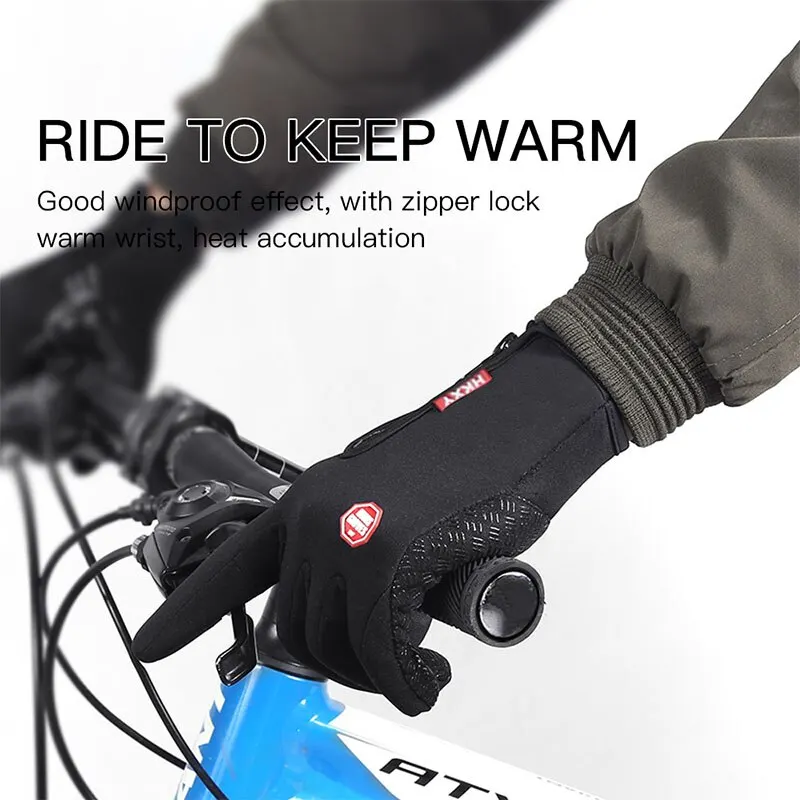 New Touchscreen Fleece Warm Gloves Outdoor Cycling Driving Waterproof Cold Gloves Windproof Non Slip Womens Men Winter Ski Glove