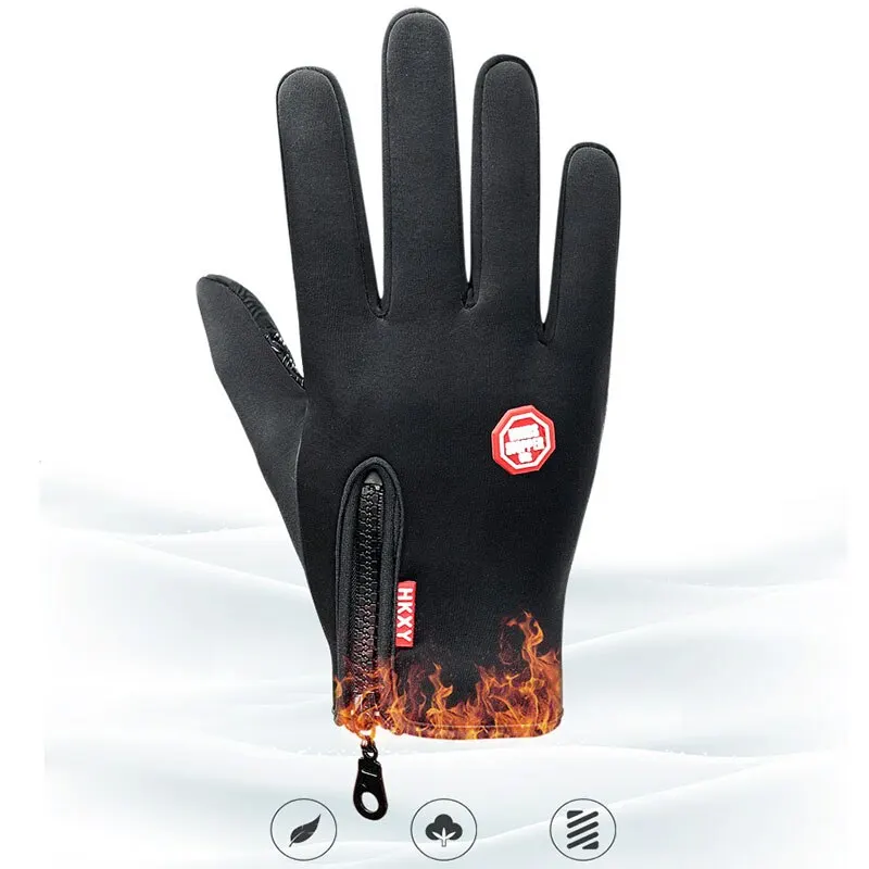 New Touchscreen Fleece Warm Gloves Outdoor Cycling Driving Waterproof Cold Gloves Windproof Non Slip Womens Men Winter Ski Glove