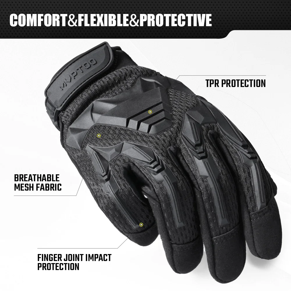 Tactical Gloves Touch Screen Sport Hunting Paintball Shooting Airsoft Outdoor Bicycle Work Rubber Protective Anti-Skid Gear Men