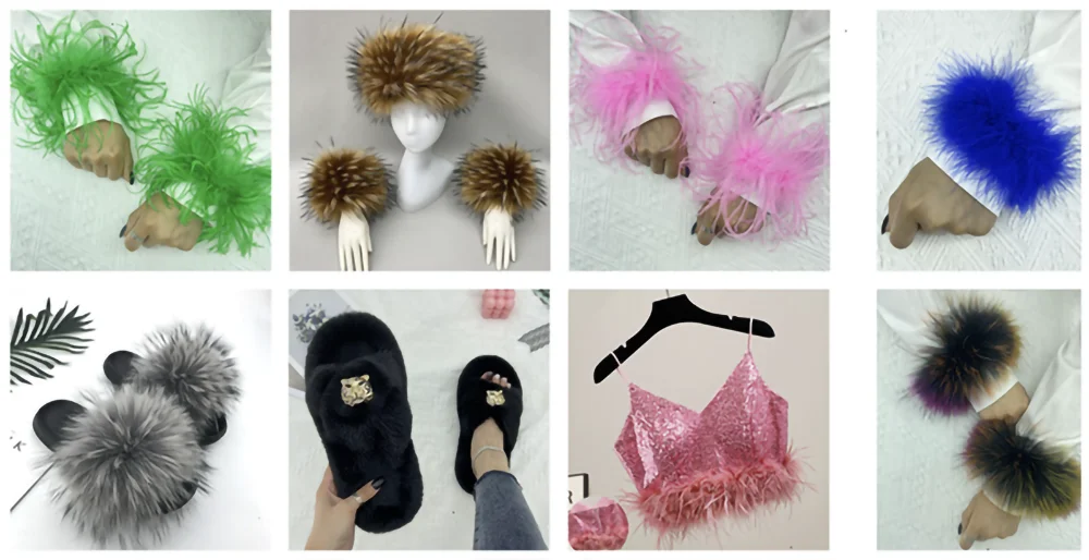 Natural Feather Sleeve Cuffs Gloves Party Cosplay Lace Wrist Cuffs Fur Sleeve Furry Accessories Carnival Stage Show Costume