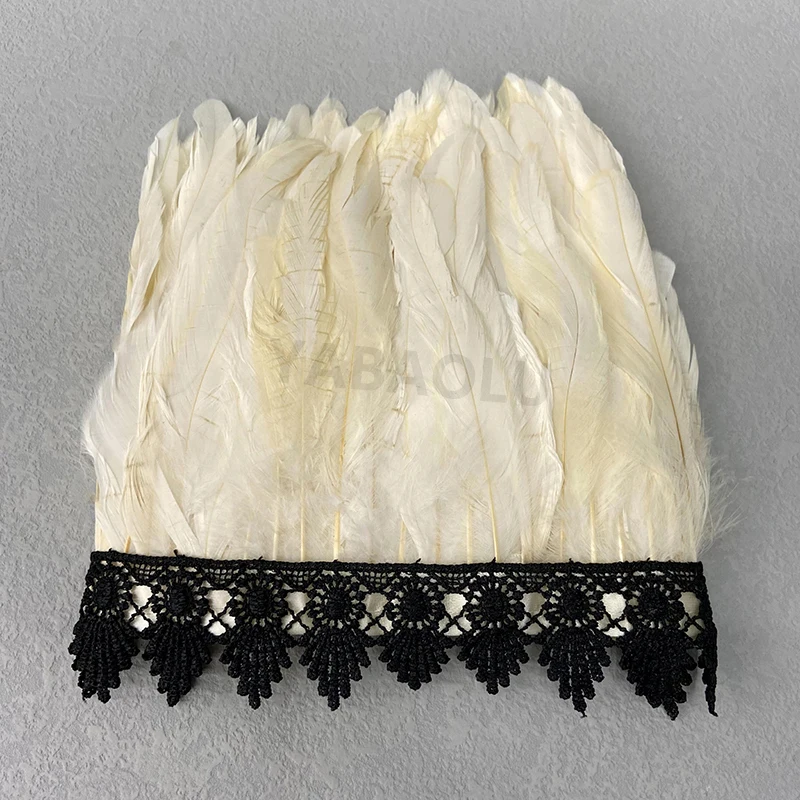 Natural Feather Sleeve Cuffs Gloves Party Cosplay Lace Wrist Cuffs Fur Sleeve Furry Accessories Carnival Stage Show Costume
