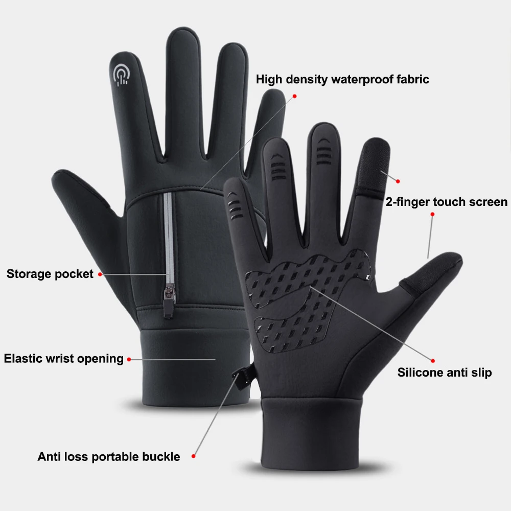 Winter Touchscreen Gloves for Outdoor Sports Cold-Resistant and Windproof Gloves for Men and Women with Flip-Top Design
