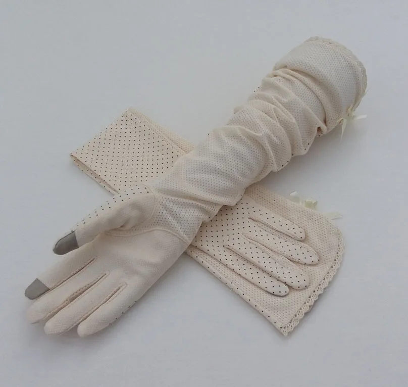 Female Sports Fitness Cycling Sunscreen Touch Screen Long Full Finger Gloves Women Cotton Fashion Half Finger Driving Gloves B91