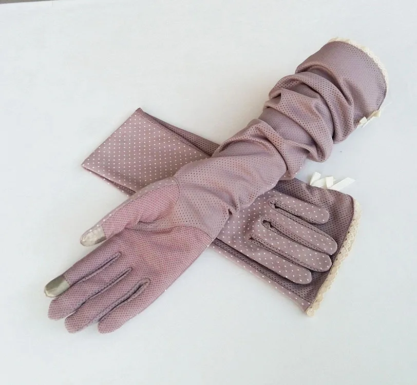 Female Sports Fitness Cycling Sunscreen Touch Screen Long Full Finger Gloves Women Cotton Fashion Half Finger Driving Gloves B91