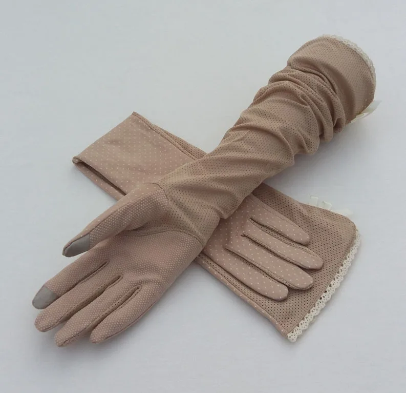 Female Sports Fitness Cycling Sunscreen Touch Screen Long Full Finger Gloves Women Cotton Fashion Half Finger Driving Gloves B91