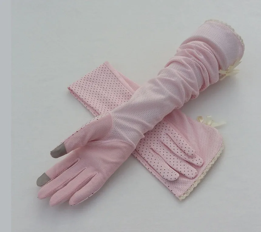Female Sports Fitness Cycling Sunscreen Touch Screen Long Full Finger Gloves Women Cotton Fashion Half Finger Driving Gloves B91