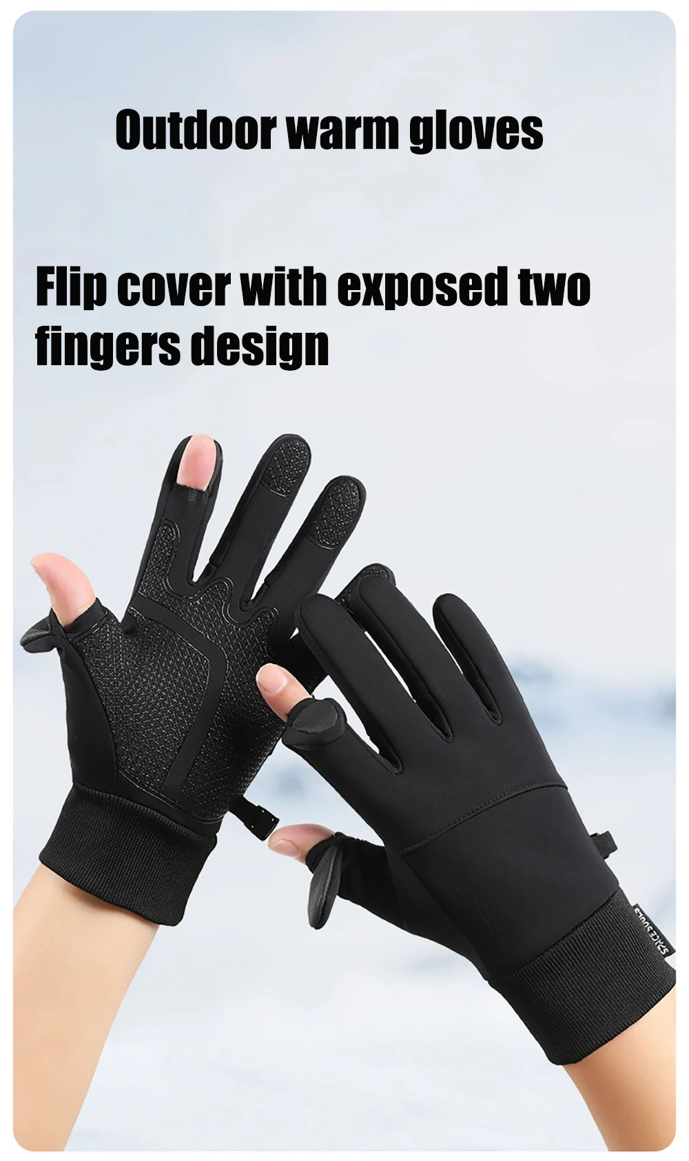 Autumn Winter Warm Windproof Waterproof Touch Screen Gloves for Men And Women Outdoor Fishing Running Cycling Skiing Cold Gloves