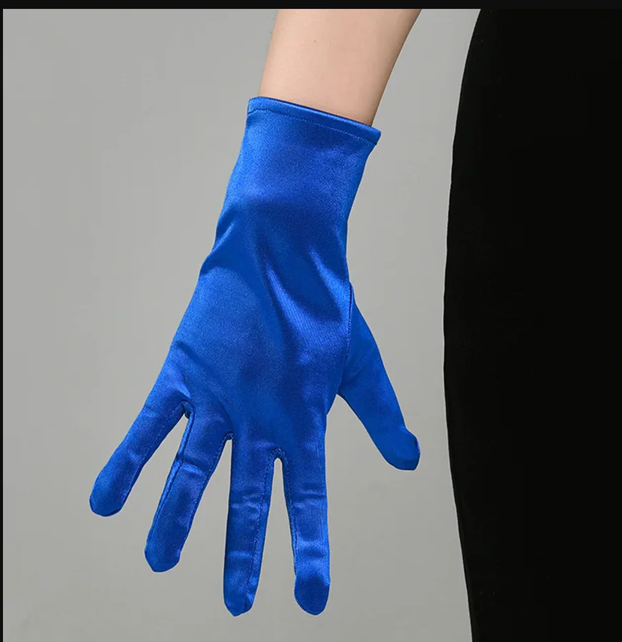 Women Wedding Brides Satin Short Gloves Opera Banquet Stage Performances Multicolored Elegant Temperament Princess