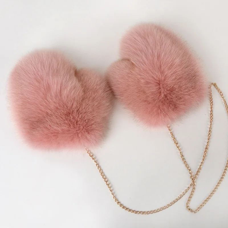 Hot Sale Winter Women Natural Real Fox Fur Gloves Warm 100% Genuine Fox Fur Mittens Girl Fashion Luxury Real Fox Fur Glove