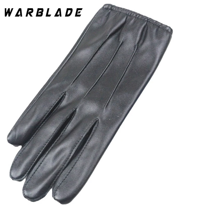 Fashion Men Women Winter PU Leather Gloves Luxurious Cashmere Warm Driving Gloves Black Touch Screen Waterproof Gloves Mittens