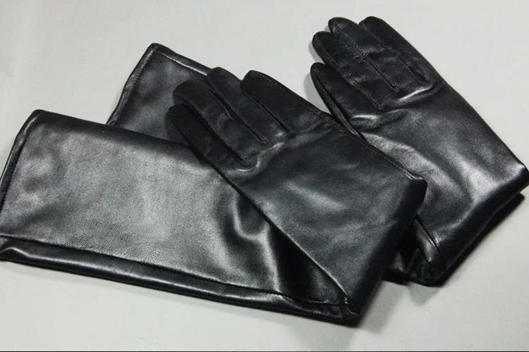 Sale 2026 Winter Women Genuine Leather 30cm/40cm/50cm Long Evening Gloves Female Customized Large 2XL Size Black/Red/White Luvas