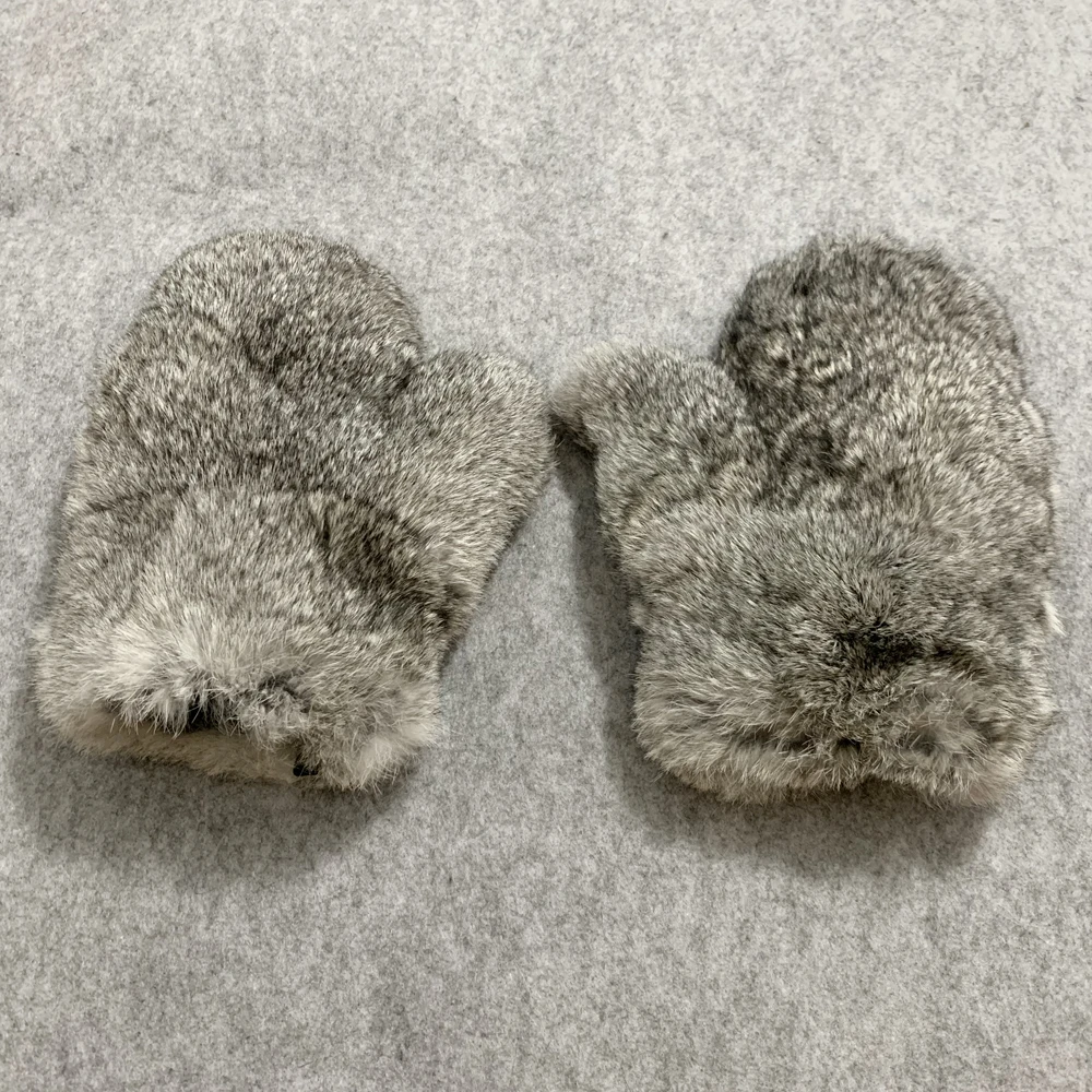 2026 Hot Sale Winter Women Real Genuine Rabbit Fur Mittens Fahion Unisex Warm Rabbit Fur Mitten Male Natural Fur Plus Gloves