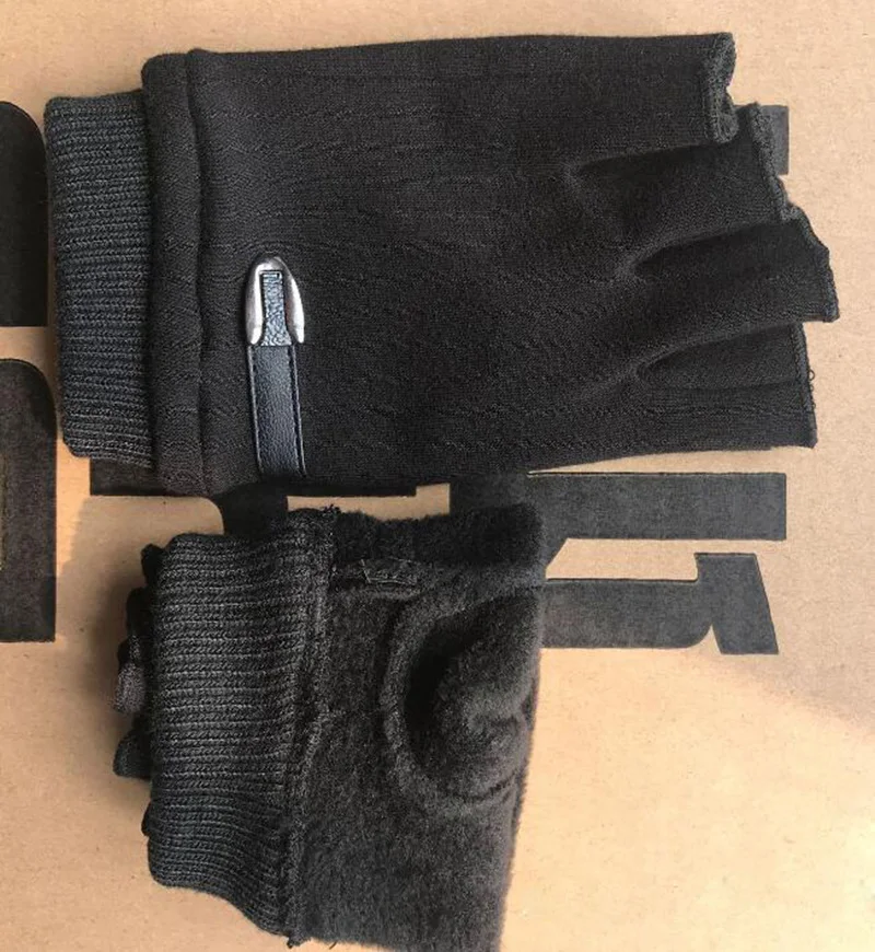 Half Finger Cycling Glove Winter Warm Men Women Sports Climbing Fitness Driving Mitten B50