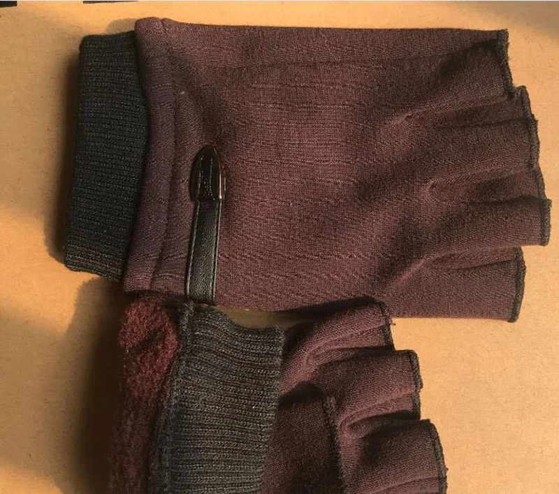 Half Finger Cycling Glove Winter Warm Men Women Sports Climbing Fitness Driving Mitten B50