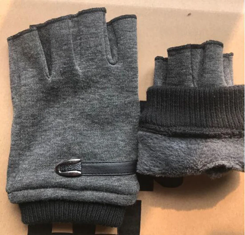 Half Finger Cycling Glove Winter Warm Men Women Sports Climbing Fitness Driving Mitten B50