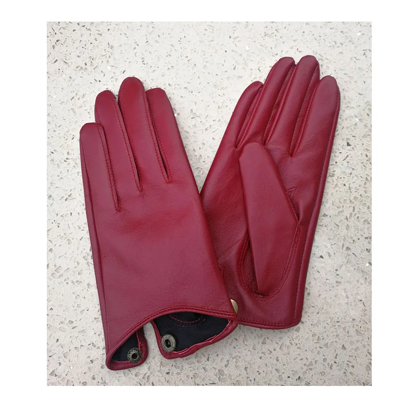 2025 Half Palm Glove Driving Fashion Genuine Real Goat Leather Gloves Women Fashion Mittens Real Leather G595