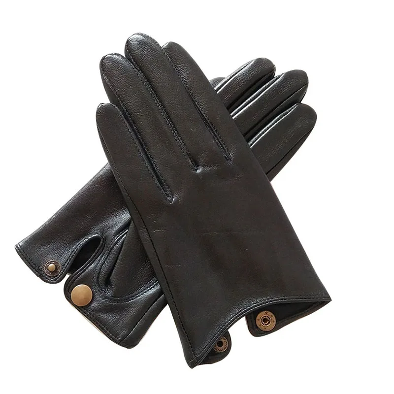 2025 Half Palm Glove Driving Fashion Genuine Real Goat Leather Gloves Women Fashion Mittens Real Leather G595