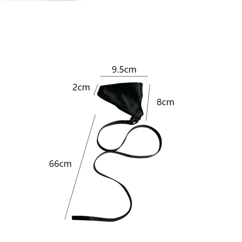 Black Strap PU Leather Gothic Punk Hip-Hop Half-Finger Gloves Women Sexy Y2K Lolita Fingerless Sleeve Stage Perfermence Cosplay