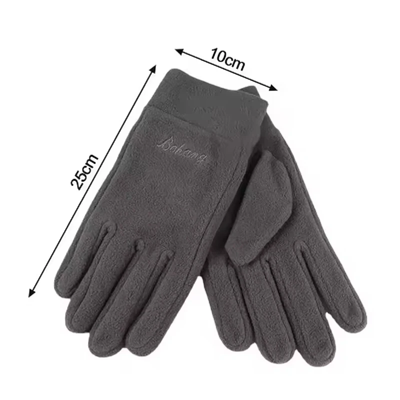 Mens Winter Gloves Thicken Thermal Warm Fleece Full Finger Gloves Cold Resistance Windproof Outdoor Skiing Cycling Mittens Women