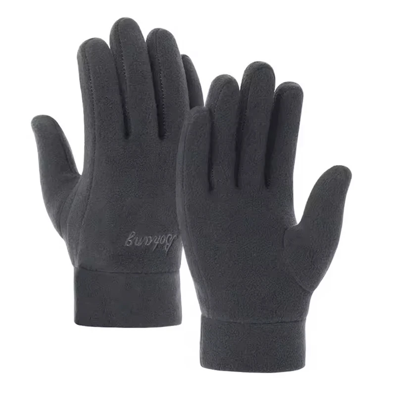 Mens Winter Gloves Thicken Thermal Warm Fleece Full Finger Gloves Cold Resistance Windproof Outdoor Skiing Cycling Mittens Women