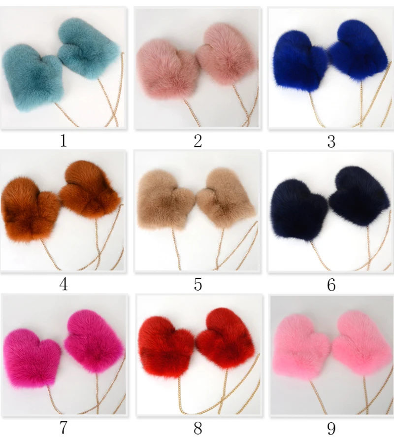 2026 New Brand Girl Fashion Luxury Real Fox Fur Glove Winter Women Natural Real Fox Fur Gloves Warm 100% Genuine Fox Fur Mittens
