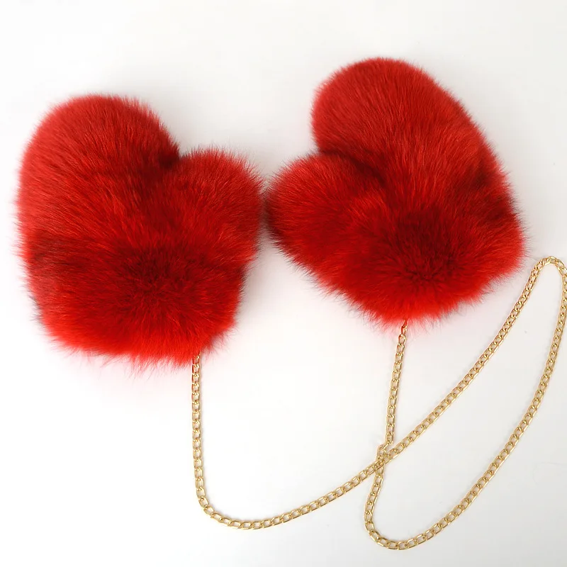 2026 New Brand Girl Fashion Luxury Real Fox Fur Glove Winter Women Natural Real Fox Fur Gloves Warm 100% Genuine Fox Fur Mittens