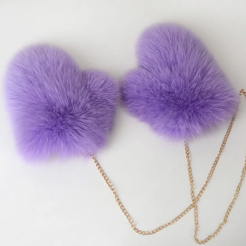 2026 New Brand Girl Fashion Luxury Real Fox Fur Glove Winter Women Natural Real Fox Fur Gloves Warm 100% Genuine Fox Fur Mittens