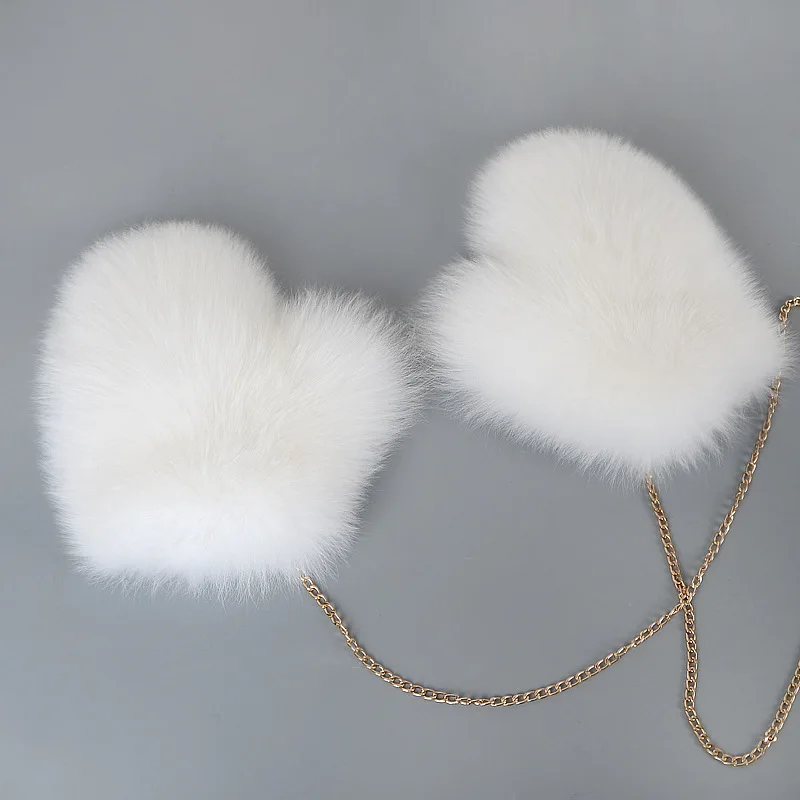 2026 New Brand Girl Fashion Luxury Real Fox Fur Glove Winter Women Natural Real Fox Fur Gloves Warm 100% Genuine Fox Fur Mittens