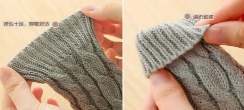 Women Stylish Hand Warmer Winter Gloves Arm Crochet Knitting Faux Wool Mitten Warm Fingerless Glove Twist Pattern Women Gloves