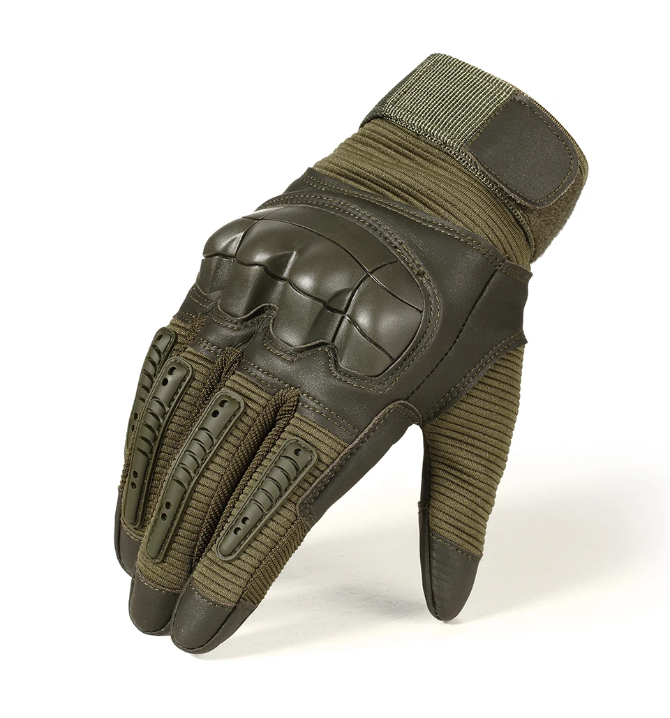 Full Finger Tactical Gloves Outdoor Paintball Shooting Airsoft PU Leather Touch Screen Work Non-slip Rubber Protective Gear Men