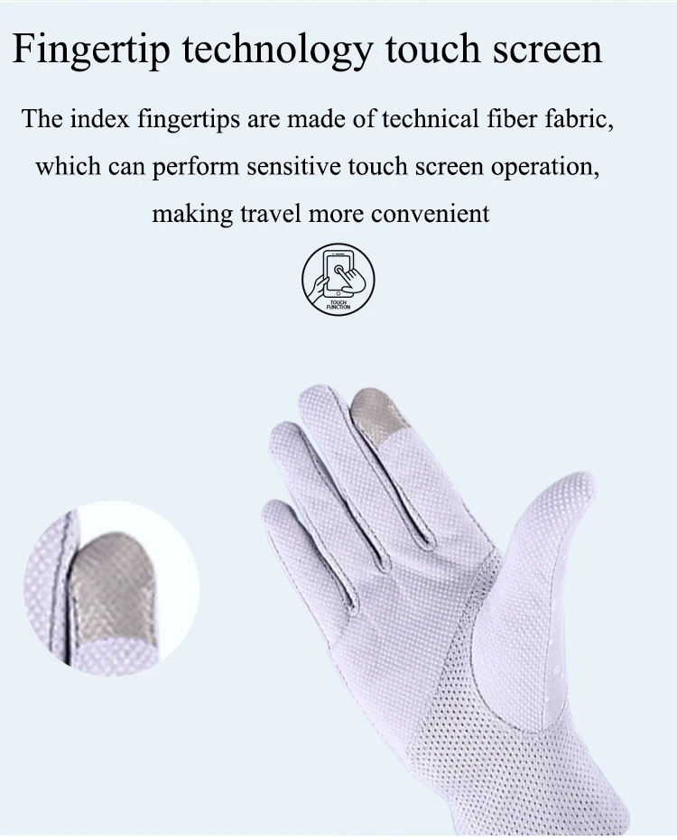 2024 New Fashion Flowers Women's Summer Driving Gloves Non-slip Block UV Touch Screen Gloves Breathable Cotton Gloves for Women