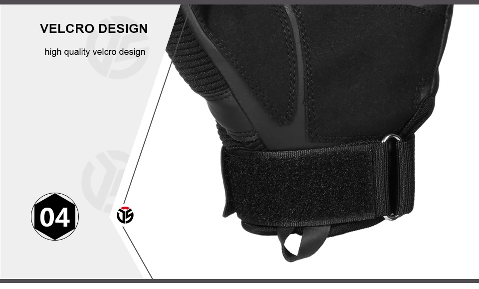TouchScreen Tactical Full Finger Gloves Hard Rubber Paintball Airsoft Bicycle Combat PU Leather Anti-skid Cycling Work Glove Men