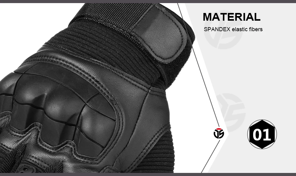 TouchScreen Tactical Full Finger Gloves Hard Rubber Paintball Airsoft Bicycle Combat PU Leather Anti-skid Cycling Work Glove Men
