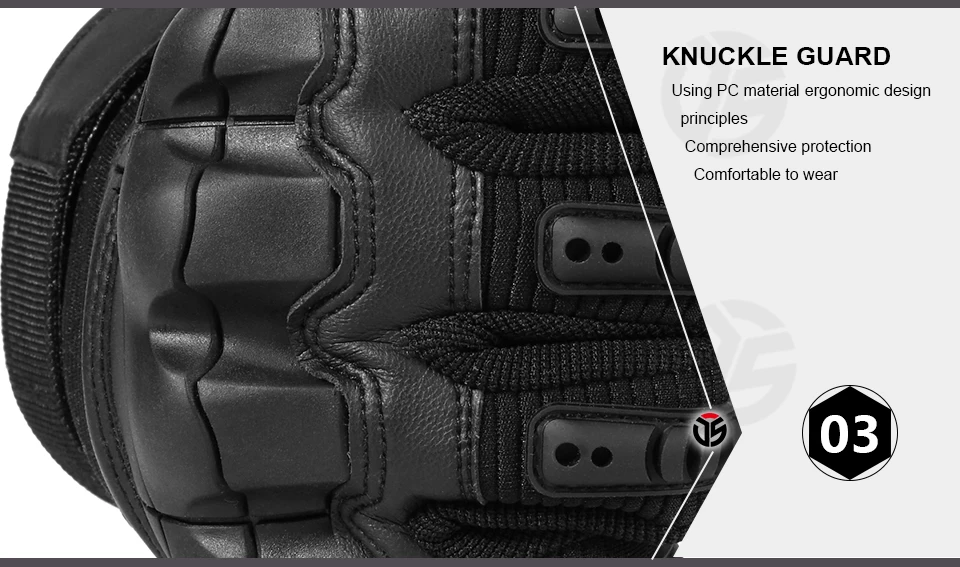 TouchScreen Tactical Full Finger Gloves Hard Rubber Paintball Airsoft Bicycle Combat PU Leather Anti-skid Cycling Work Glove Men