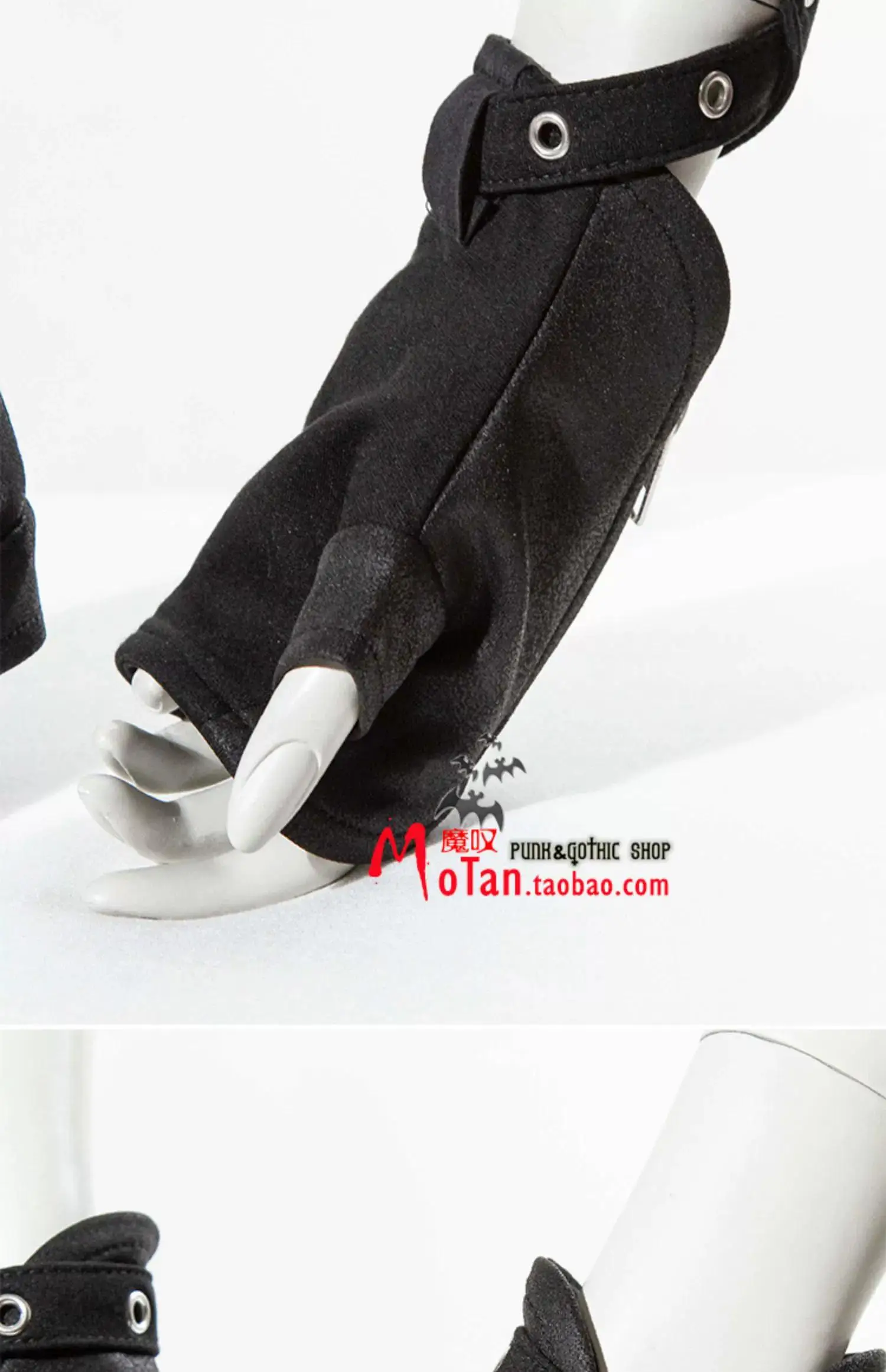 Hip Hop Punk Imitation Leather Fingerless Gloves Women Techwear Style Zipper Sport Motorcycle Gloves Guantes
