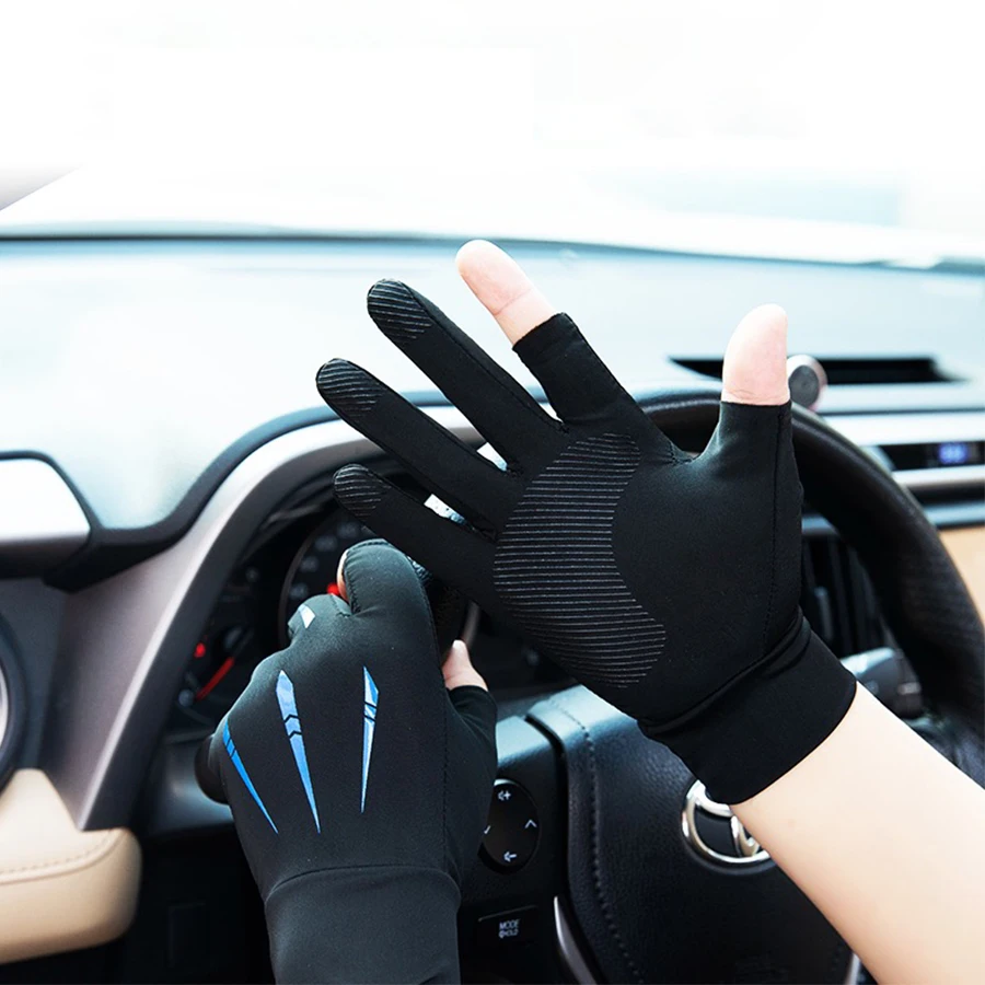 Breathable Spring Autumn Gloves Thin Short Half Finger Bike Gloves Men Women Tight Fitness Summer Sports Driving Biking Gloves