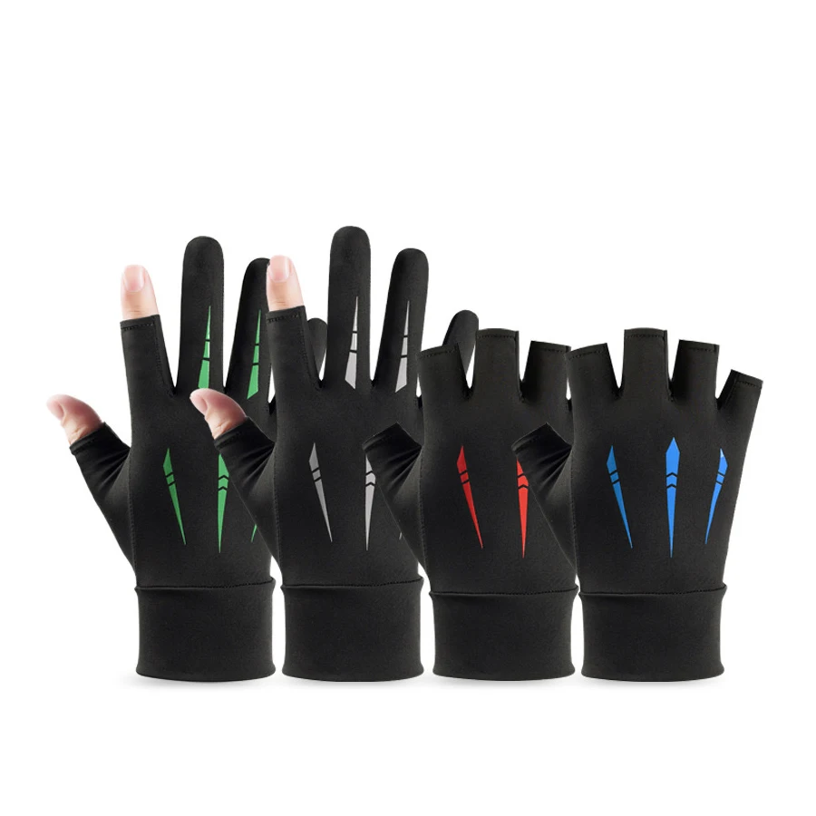 Breathable Spring Autumn Gloves Thin Short Half Finger Bike Gloves Men Women Tight Fitness Summer Sports Driving Biking Gloves