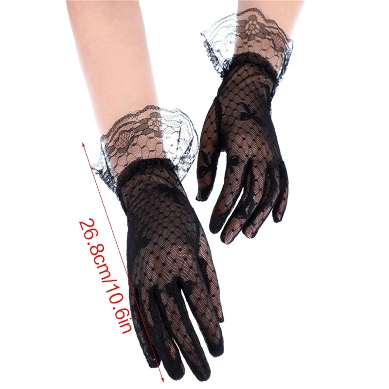 DXAA Short Lace Gloves Tea Party Gloves Women Lace Gloves Bridal Wrist Gloves gloves Banquet Gloves Dance Gloves