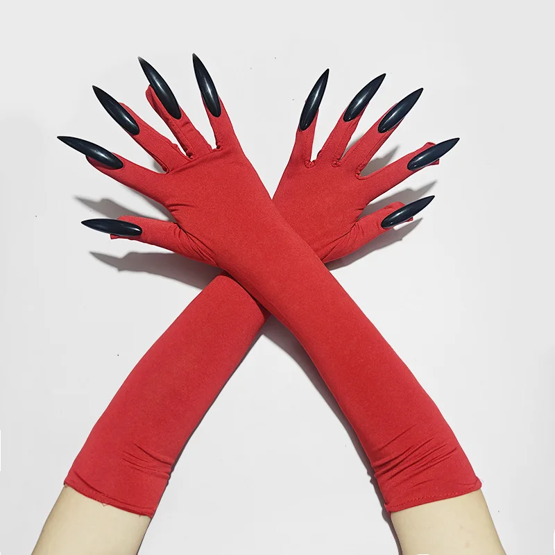 Halloween Cosplay 45cm Funny Claw Gloves Horror Long Nail Suitable for Role Playing Party Dress Up and Thriller Performances